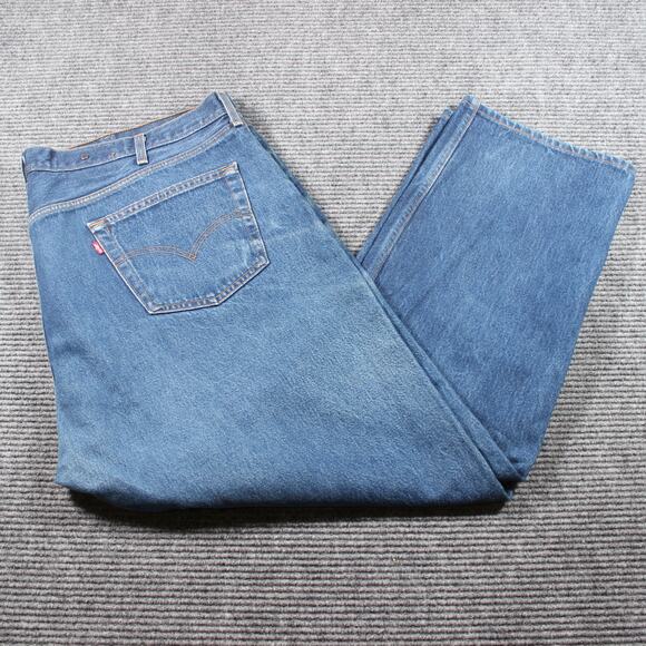 VTG Levi’s 501 Bucksaw Logger Button Fly Jeans Men’s Rare 50x32 Suspender - Picture 1 of 9